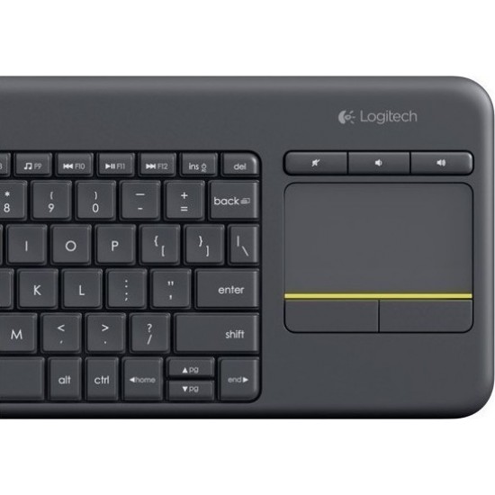 Ασύρματο Πληκτρολόγιο Logitech K400 Plus με Touchpad Αγγλικό (920-007145)
