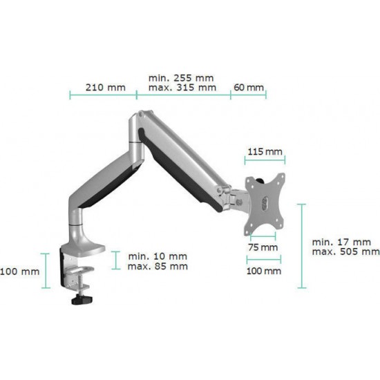 Raidsonic Icy Box Monitor arm for 32" (IB-MS503-T)