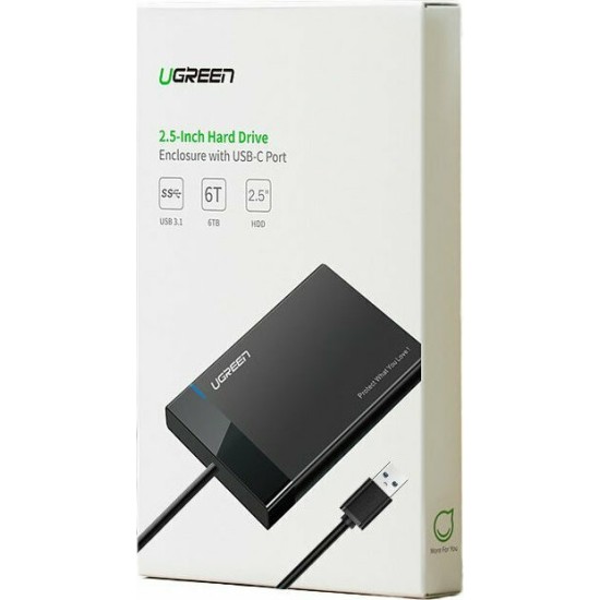 Θήκη για Σκληρό Δίσκο Ugreen 2.5" SATA III με σύνδεση USB3.0 (30847)