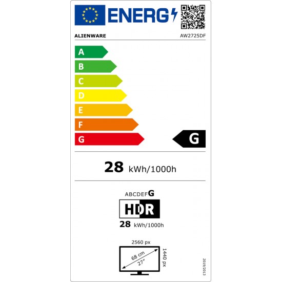 Οθόνη Υπολογιστή Dell AW2725DF QD-OLED HDR 26.7" QHD 360Hz (210-BLHH)