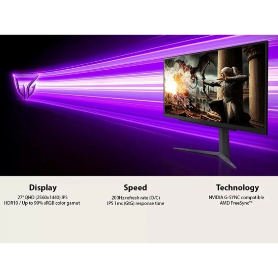 Οθόνη Υπολογιστή LG UltraGear 27" QHD 180H IPS (27GS75Q-B)