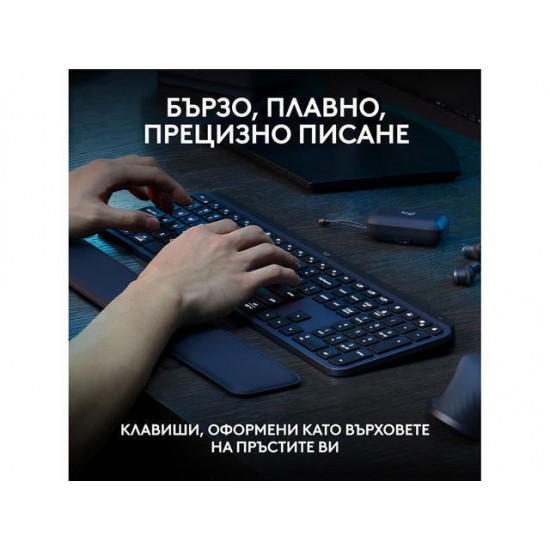 Πληκτρολόγιο Ασύρματο Logitech MX Keys S with Palm rest Graphite (920-011589)