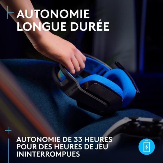 Gaming Headset Ασύρματο Logitech G535 Blue Black (939-002219)