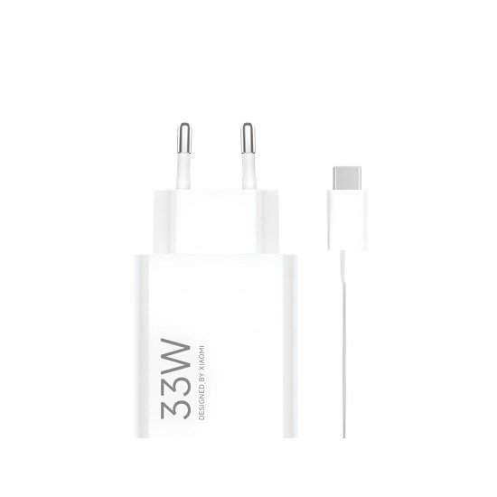 Xiaomi Φορτιστής με Θύρα USB-A και Καλώδιο USB-C 33W Λευκός (BHR9956EU)
