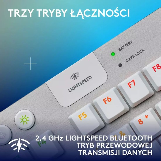 Ασύρματο Gaming Πληκτρολόγιο Logitech G915 X Lightspeed TKL Λευκό Tactile Switch (920-012737)