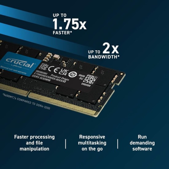 Μνήμη RAM Crucial 8GB DDR5-5600MHz (CT8G56C46S5)