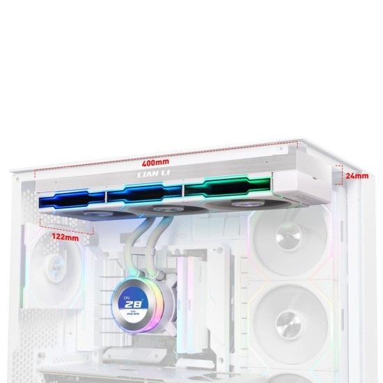Υδρόψυξη Lian Li Hydroshift II LCD-C 360TL RGB White (G89.GHS2LCD36TW.00)