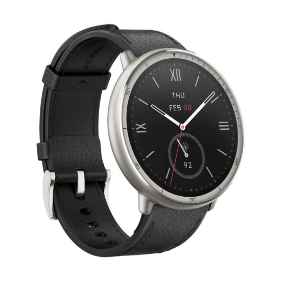 Amazfit Active 2 Stainless Steel 44mm Black Leather (W2433EU1N)