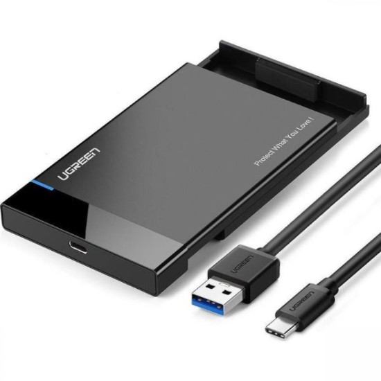 Θήκη για Σκληρό Δίσκο Ugreen 2.5" SATA III με σύνδεση USB 3.1 Type-C (US221)