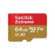 Sandisk Extreme microSDXC 64GB Class 10 U3 V30 A2 with Adapter Mobile (SDSQXAH-064G-GN6MA)