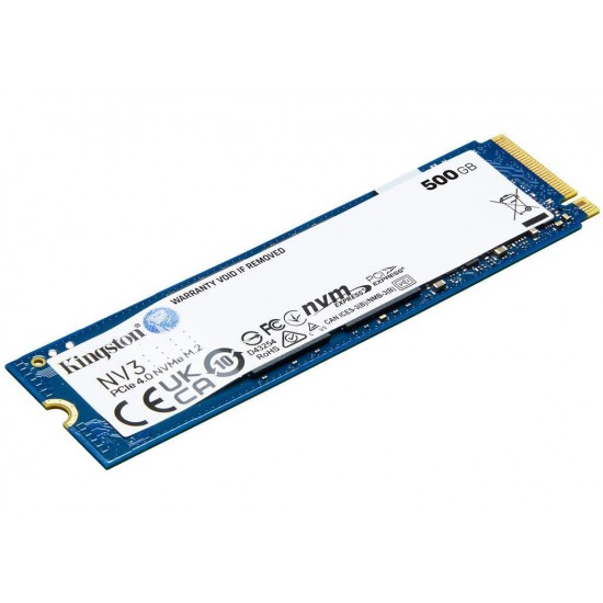 Kingston NV3 SSD 500GB M.2 NVMe PCI Express 4.0 (SNV3S/500G) Kingston NV3 SSD 500GB M.2 NVMe PCI Express 4.0 (SNV3S/500G)