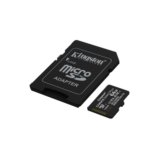 Κάρτα Μνήμης Kingston Canvas Select Plus microSDXC 64GB with Adapter (SDCS3/64GB)