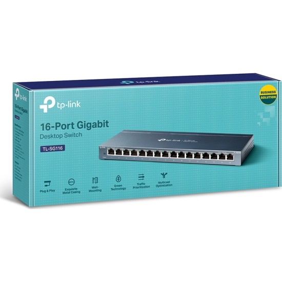 Switch TP-LINK 16-Port TL-SG116 L2 Unmanaged v1