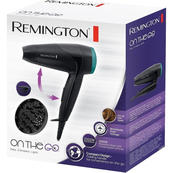 Πιστολάκι Μαλλιών Remington Black 2000W (D1500)