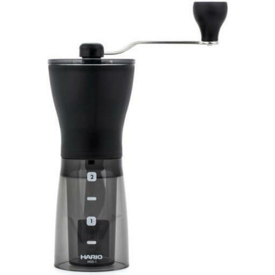 Χειροκίνητος Μύλος Άλεσης Καφέ Hario Ceramic Mini-Slim Plus Μαύρο (MSS-1DTB)