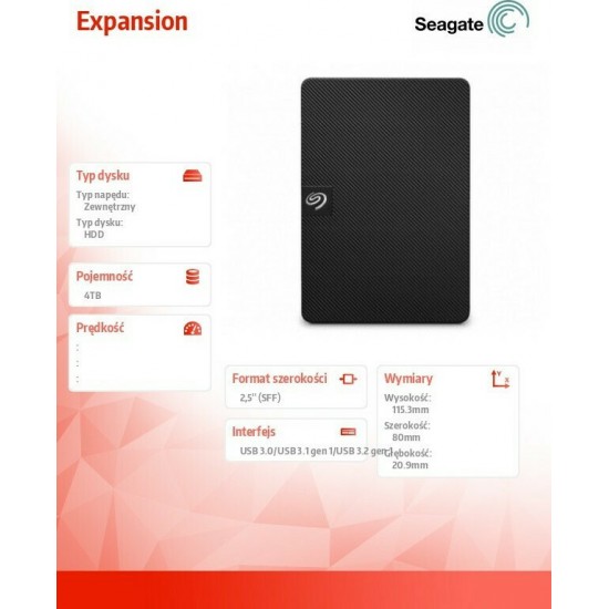 Seagate Expansion Portable 4TB USB 3.0 Μαύρο (STKM4000400)