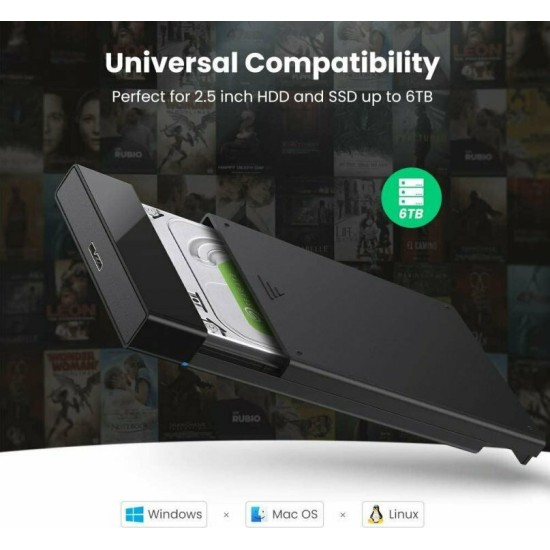 Θήκη για Σκληρό Δίσκο Ugreen 2.5" SATA III με σύνδεση USB3.0 (30848)