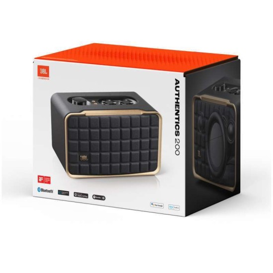 Αυτοενισχυόμενο Ηχείο JBL Authentics 200 90W Μαύρο (JBLAUTH200BLKEP)