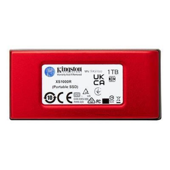 Kingston XS1000 USB-C Εξωτερικός SSD 1TB 1.8" Κόκκινο (SXS1000R/1000G)