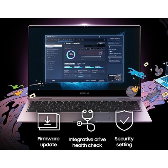 Εξωτερικός Δίσκος Samsung T9 SSD 2TB  USB 3.2 Μαύρο (MU-PG2T0B/EU)