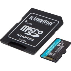 Κάρτα Μνήμης Kingston Canvas Go Plus microSDXC 64GB with Adapter (SDCG4/64GB)