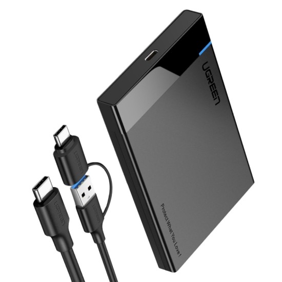 Θήκη για Σκληρό Δίσκο Ugreen 2.5" SATA III με σύνδεση USB 3.1 Type-C (US221)
