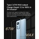 Φορτιστής Αυτοκινήτου Xiaomi 67W 1xUSB 1xType-C (BHR6814GL)