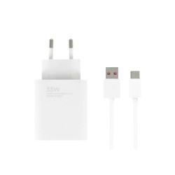 Xiaomi Φορτιστής με Θύρα USB-A και Καλώδιο USB-C 33W Λευκός (BHR9956EU)
