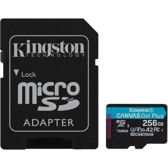 Κάρτα Μνήμης Kingston Canvas Go Plus microSDXC 256GB with Adapter (SDCG4/256GB)