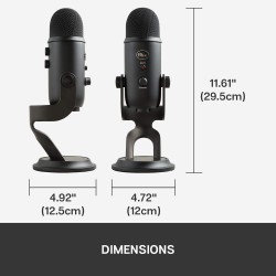 Μικρόφωνο Logitech Yeti USB Black (988-000229)