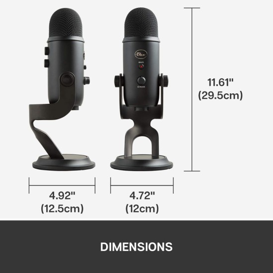 Μικρόφωνο Logitech Yeti USB Black (988-000229)
