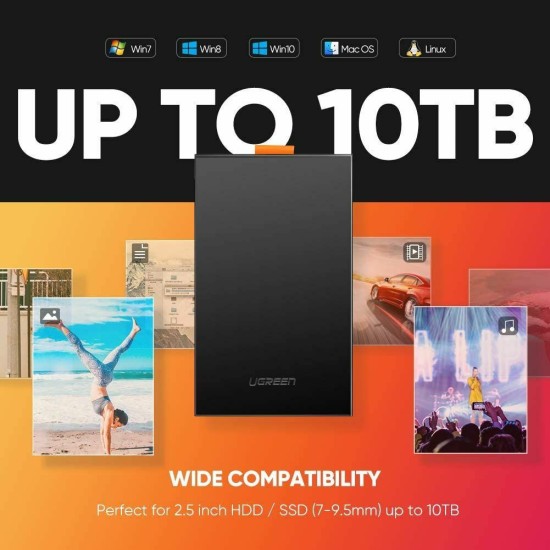 Θήκη για Σκληρό Δίσκο Ugreen 2.5" SATA III με σύνδεση USB3.0 (CM237)