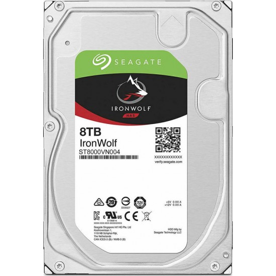 Seagate Ironwolf 8TB HDD 256MB Cache (ST8000VN004)