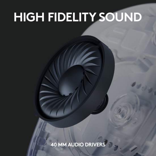 Logitech G435 Lightspeed Ασύρματο Over Ear Gaming Headset Λευκό (981-001074)