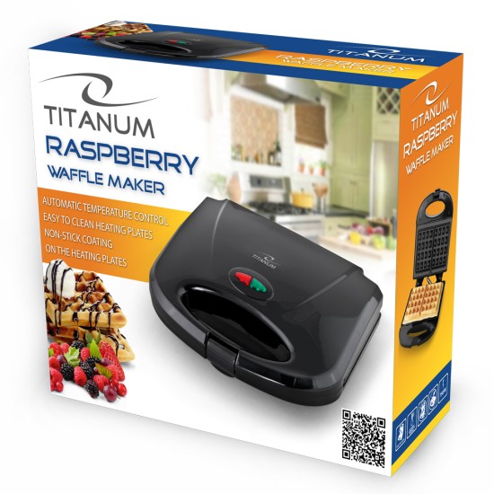 Βαφλιέρα για Τετράγωνες Esperanza Raspberry 750W (TKT003)