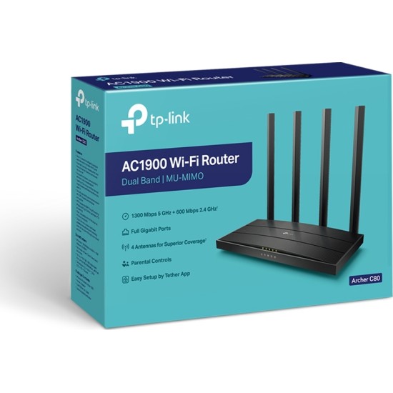 Tp-Link Archer C80 AC1900 Dual Band MU-MIMO V2.2