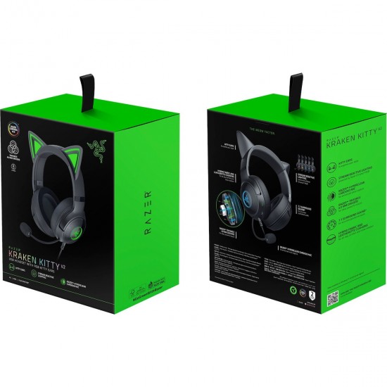 Headset Razer Kraken Kitty v2 Black (RZ04-04730100-R3M1)