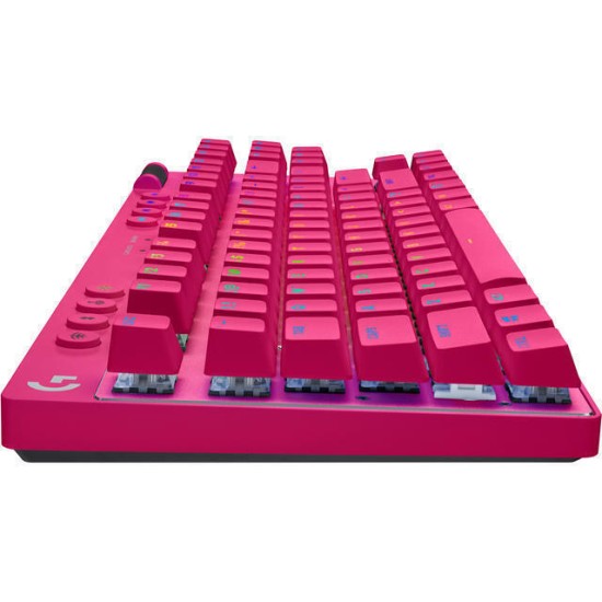 Ασύρματο Gaming Πληκτρολόγιο Logitech Pro X TKL Lightspeed Pink (920-012159)