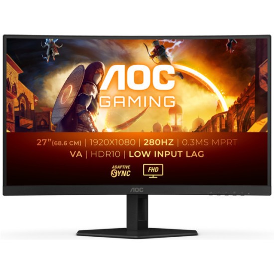 Οθόνη Υπολογιστή AOC Curved FHD 27" 280Hz (C27G4ZXE)