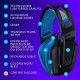 Gaming Headset Ασύρματο Logitech G535 Blue Black (939-002219)