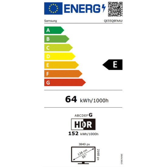 Samsung Smart TV QLED Q8F 4K 55" UHD HDR (QE55Q8FAAUXXH)