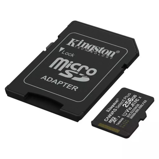 Κάρτα Μνήμης Kingston Canvas Select Plus microSDXC 256GB with Adapter (SDCS3/256GB)