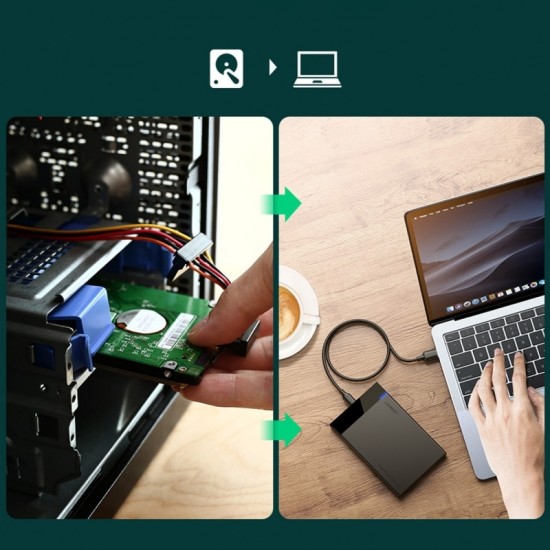Θήκη για Σκληρό Δίσκο Ugreen 2.5" SATA III με σύνδεση USB 3.1 Type-C (US221)
