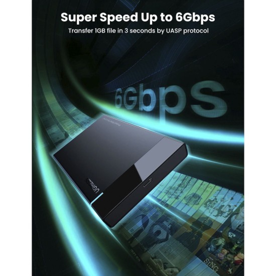 Θήκη για Σκληρό Δίσκο Ugreen 2.5" SATA III με σύνδεση USB 3.1 Type-C (US221)