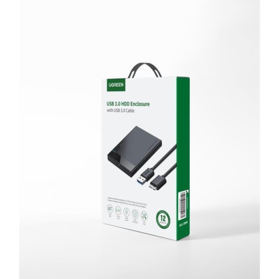 Θήκη για Σκληρό Δίσκο Ugreen 2.5" SATA III με σύνδεση USB3.0 (30848)