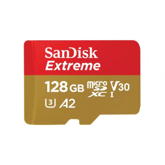 Sandisk Extreme microSDXC UHS-I 128GB Card with Adapter (SANSDSQXAA-128G-GN6MA)