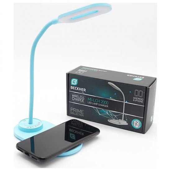 Φωτιστικό και Ασύρματος Φορτιστής Beckher Turquoise MI-LCH 2000