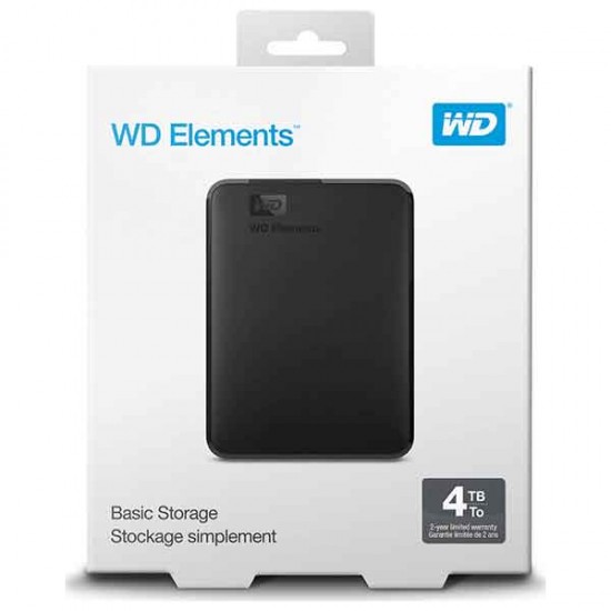 Εξωτερικός HDD Western Digital Elements Portable 4TB Μαύρο (WDBU6Y0040BBK-WESN)