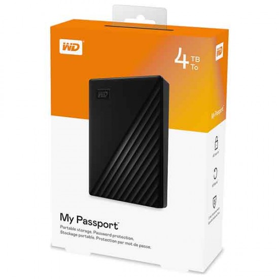 Εξωτερικός HDD Western Digital My Passport 2019 4TB Μαύρο (WDBPKJ0040BBK-WESN)
