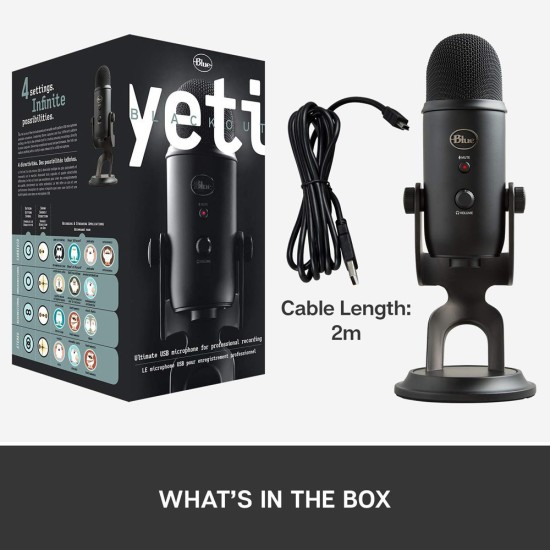 Μικρόφωνο Logitech Yeti USB Black (988-000229)